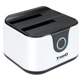 TooQ Docking Station TQDS-802BW para Discos Duros HDD/SSD de 2.5 y 3.5, 8TB, USB 3.0, Función Clonación, Compatible Windows, Mac, Linux